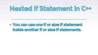 Nested If Statement-C++ Programming-Tamil