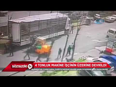 4 TONLUK MAKİNE İŞÇİNİN ÜZERİNE DEVRİLDİ