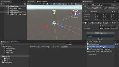 AR Foundation: Adding components for point cloud visualization in Unity