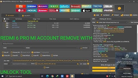 redmi 6 pro mi account remove with unlock tool