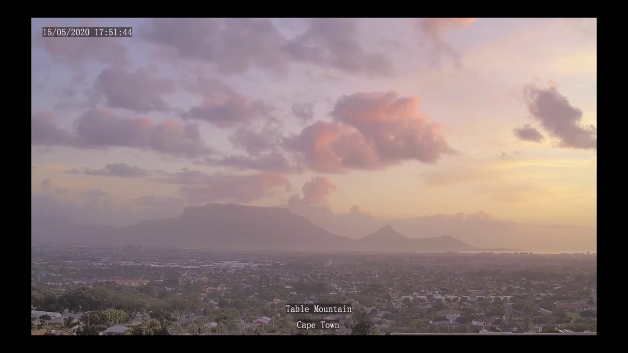 Sunset Time lapse Table Mountain Live Stream 15 05 20