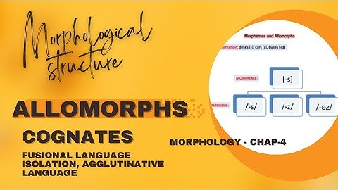What are allomorphs? Types of allomorphs. Cognates,  Homophony , isolating, fusional & agglutinating