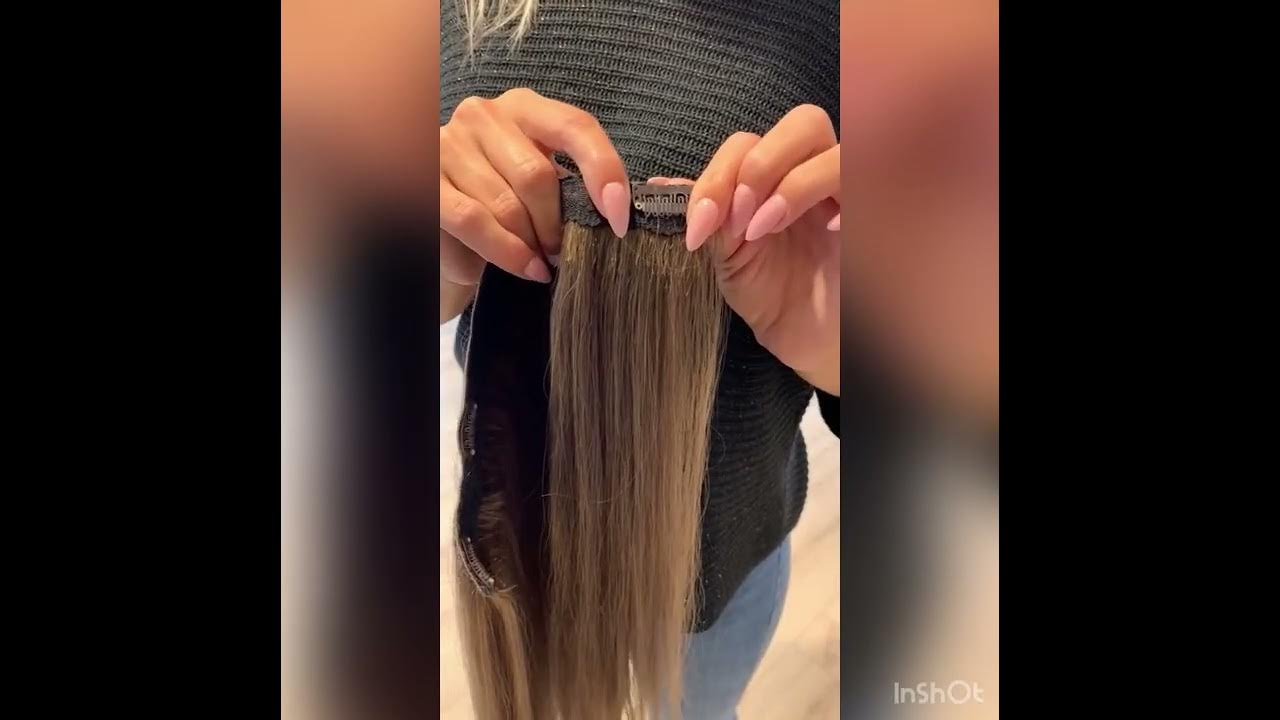 ClipIn Extensions reinmachen Anwendung Tutorial Haarverlängerung