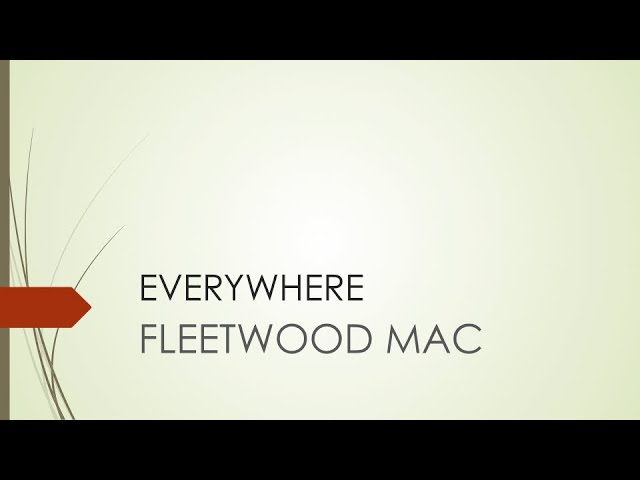 Everywhere Lyrics – Fleetwood Mac