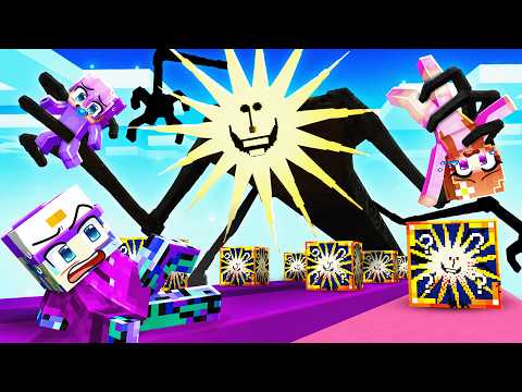 Playing a SUNMAN Lucky Block Race in Minecraft!