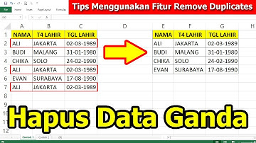 Menghapus Data Duplikat Dengan Cepat di Microsof Excel