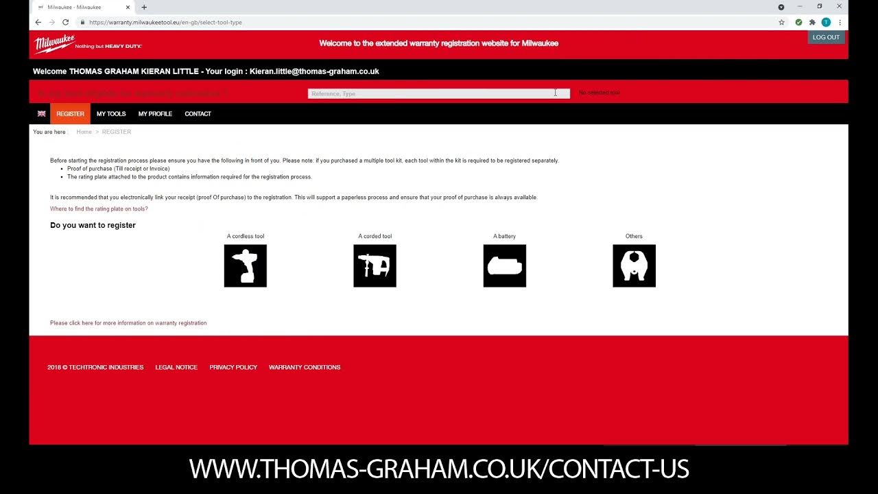How to register a Milwaukee tool for extended warranty YouTube
