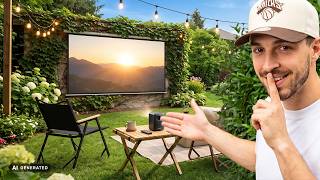 Ich baue heimlich ein KINO IM GARTEN als Überraschung 🎉