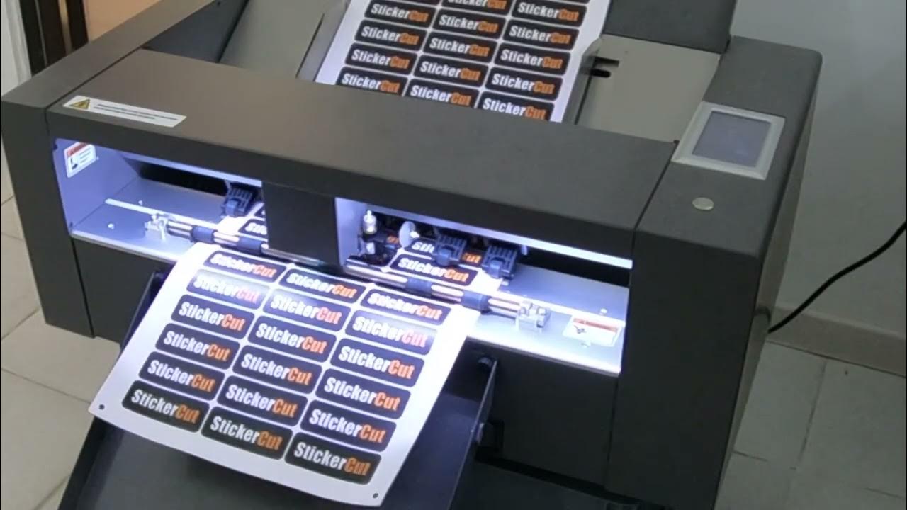 Режущий плоттер для наклеек и стикеров StickerCut SF-350 - YouTube