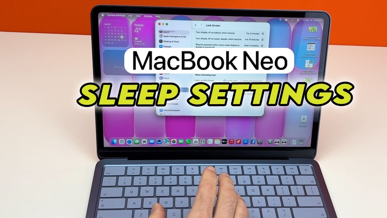 MacBook Neo : How to Change the Sleep Settings - YouTube