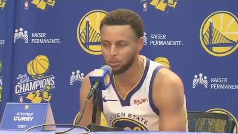 Warriors players Klay Thompson, Stephen Curry speak at Traning Camp Media Day