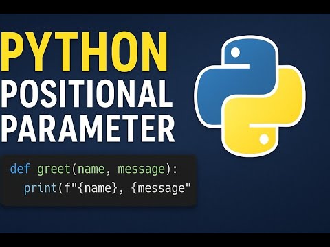 Positional Parameter In Python #jnv #python