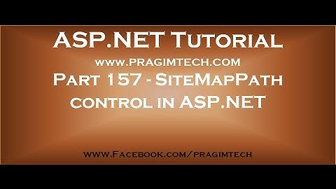 Part 157   SiteMapPath control in asp net