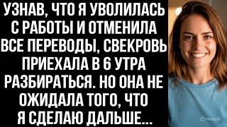 видео: Узнав, что я уволилась с работы и отменила все переводы, свекровь приехала в 6 утра разбираться. картинка: Узнав, что я уволилась с работы и отменила все переводы, свекровь приехала в 6 утра разбираться.