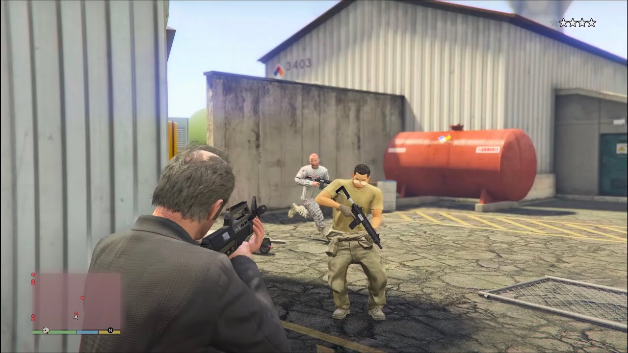 GTA 5 - Military base shootout + Escape - YouTube