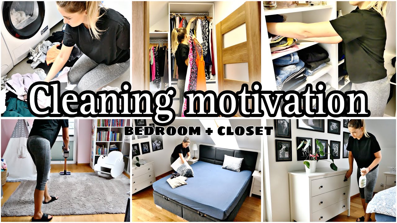 CLEANING MOTIVATION 2024 BEDROOM | CLEAN WITH ME MY CLOSET | LAUNDRY ...
