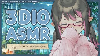 【ASMR VOD】No stress, only comfy~ 3DIO ear massage, soft whispers, and more