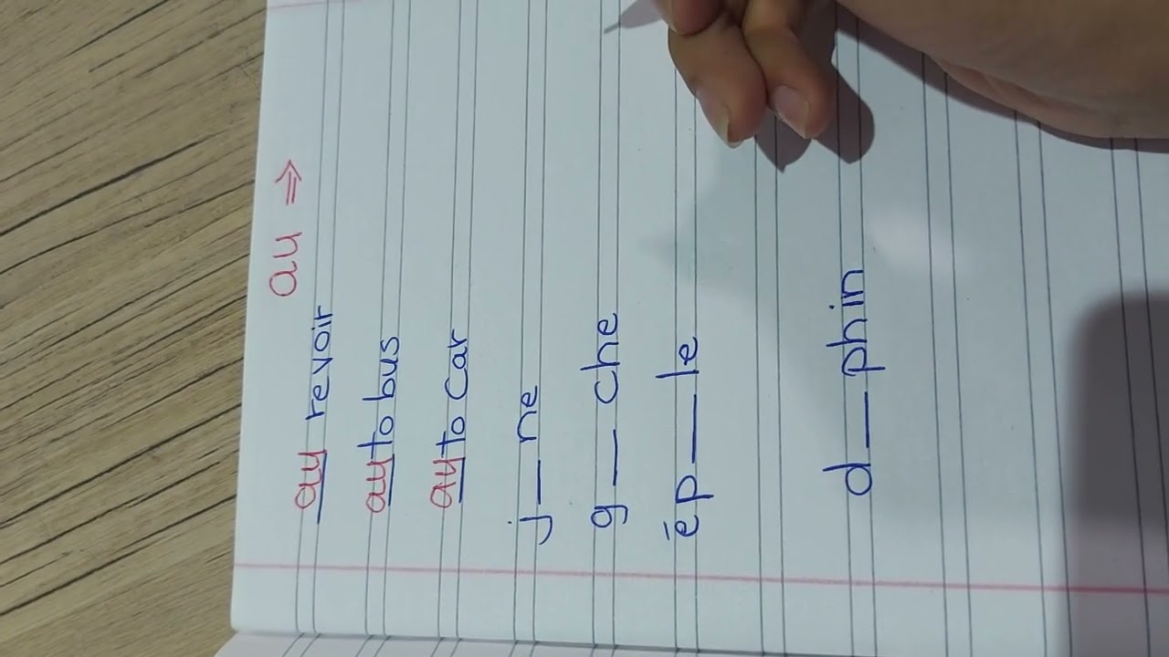 نطق au في اللغة الفرنسية