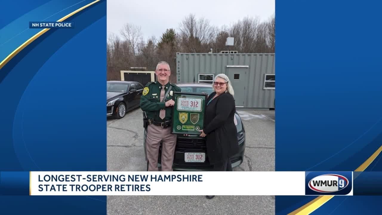 Longestserving New Hampshire state trooper retires YouTube