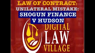 Contract Law: Unilateral Mistake (Part 4)