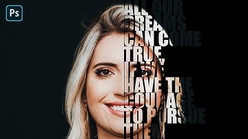 How to create a half face typography | text portrait | Photoshop tutorial 2020