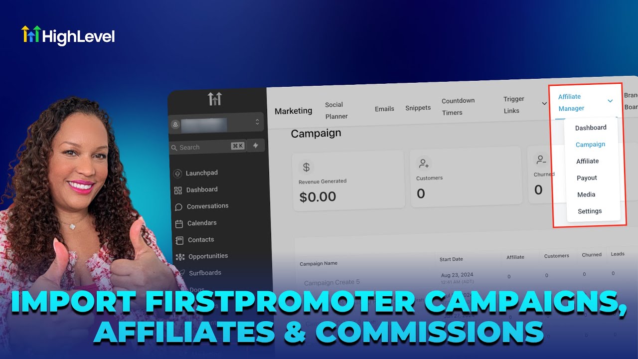 How To Import FirstPromoter Campaigns Into HighLevel