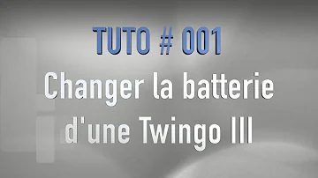 Comment recharger la batterie d'une Twingo 3 ?