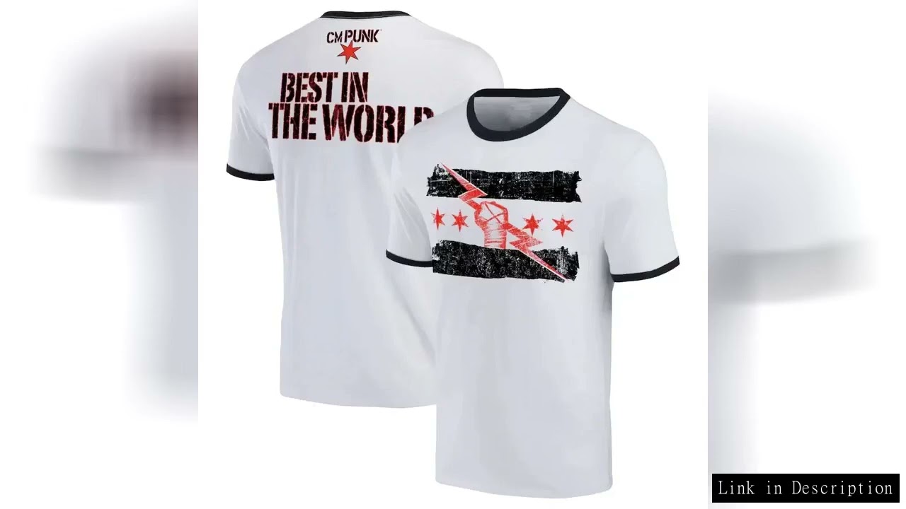 2025 Summer3D Printed Wrestler CM Punk T-shirt Children's Sports Large Top Men's White/Black CM Punk