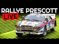 Rally cars on a hillclimb into the night  live