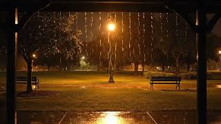Cozy Rainy Night in the Park 🌧️ Calming Rain Sounds for Sleep, Meditation &amp; Study