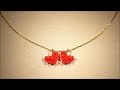 Colgante Corazones Swarovski Beaded Hearts Pendant Tutorial