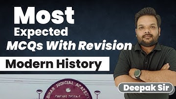 32nd  Bihar Judicial Exam | Important Modern History MCQs In One Shots | By Deepak Sir