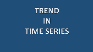 Trend in Time Series |Deterministic Trend| Seasonality Trend | Stochastic Trend
