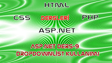 Asp.net DropdownList Kontrolü Ders 9