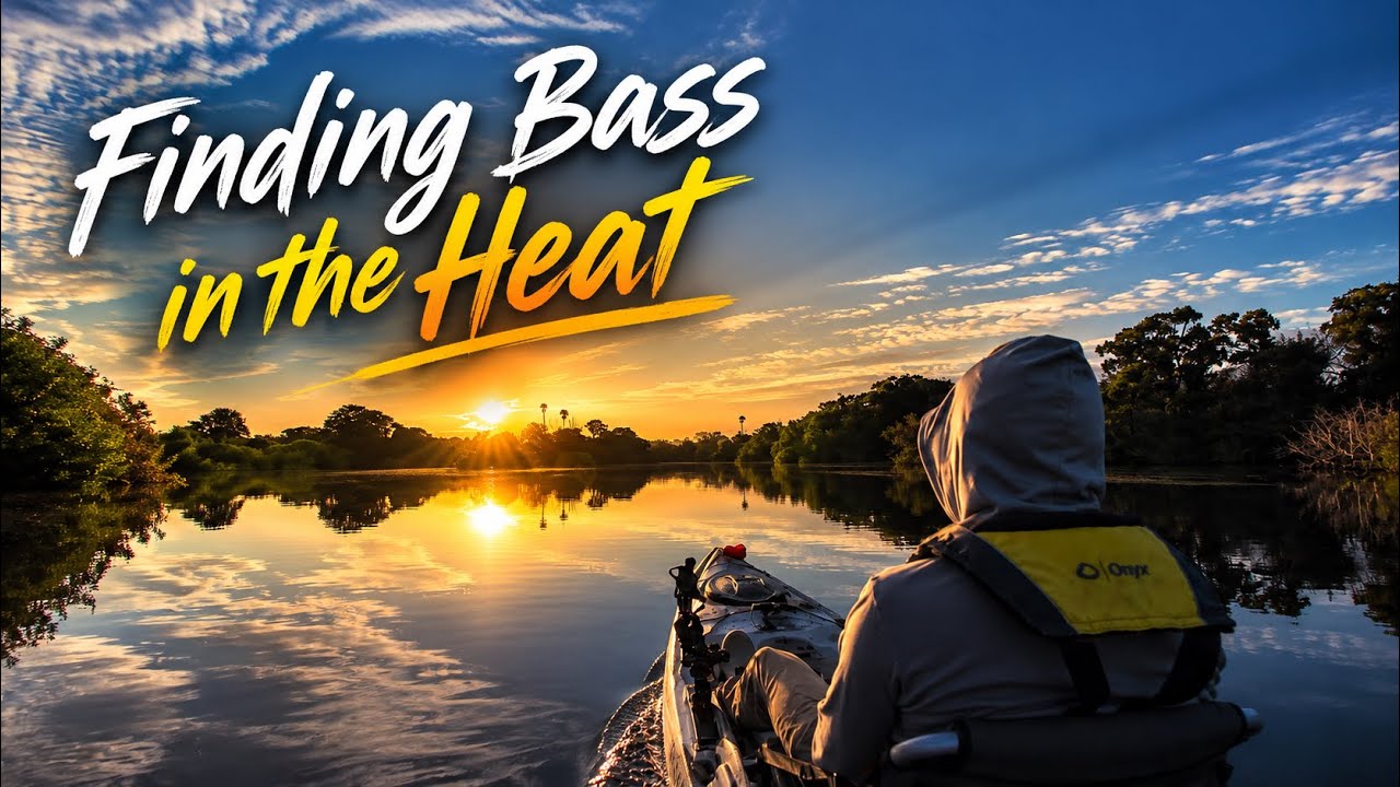 Kayak Bass Fishing in the August Heat