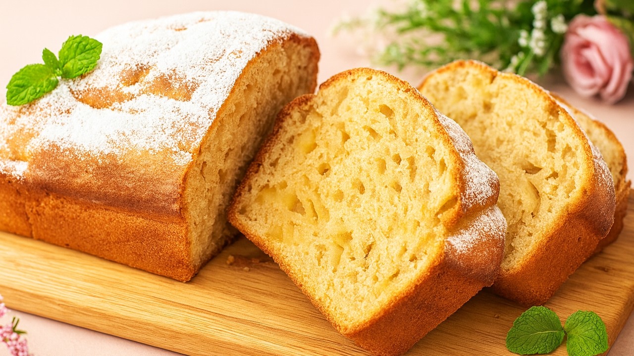 Пухлый, сочный яблочный пирог всего за 8 минут! Смешайте все ингредиенты и в духовку!