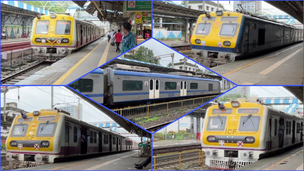 Its Lifeline of Mumbai | Fast EMU local trains through suburbs | Superb versatile honking.
