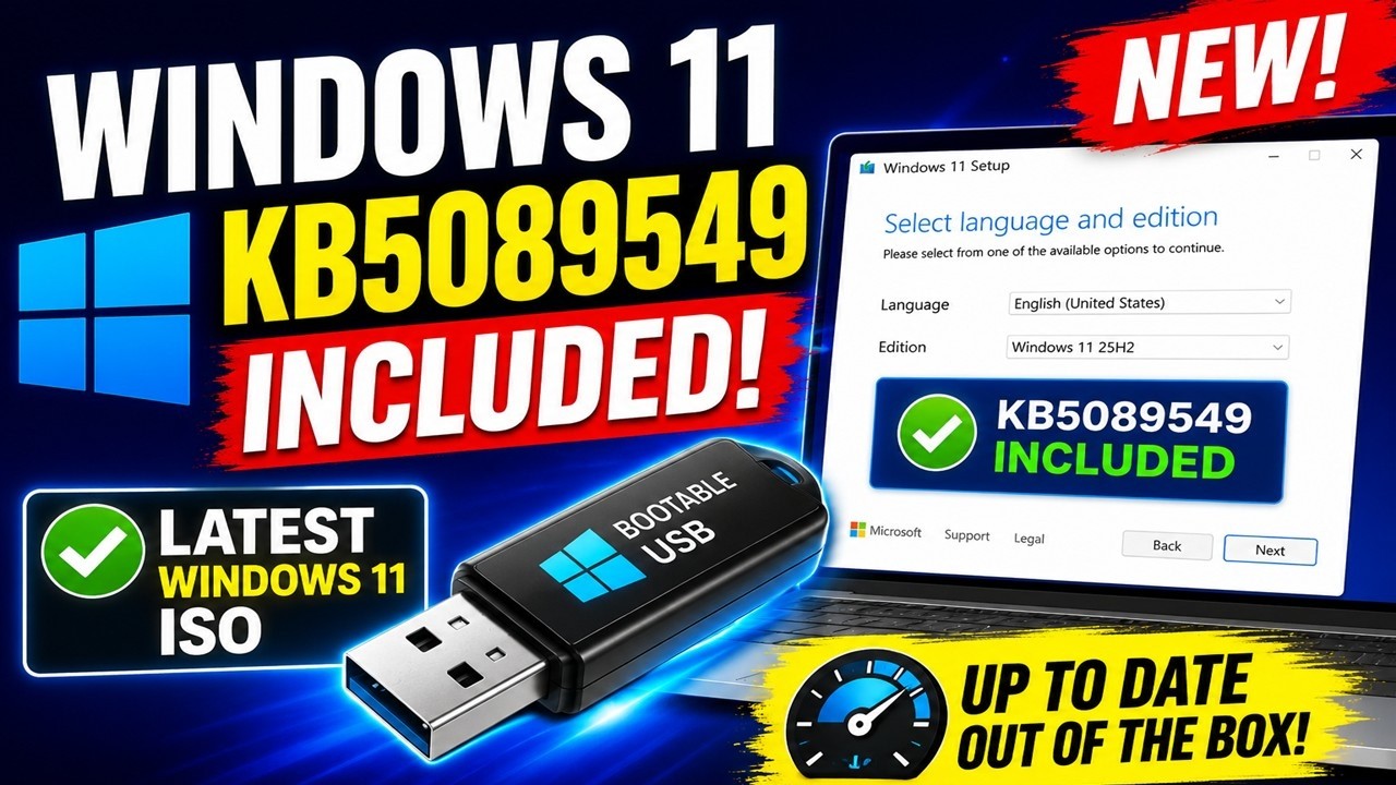 Windows 11 KB5089549 Now in Media Creation Tool | Create Updated