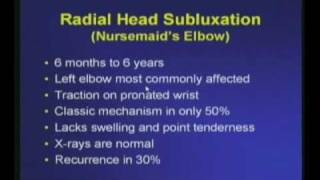 Radial Head Subluxation - Nursmaids Elbow