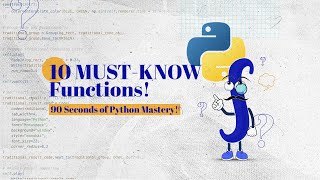 Top 10 Python Functions Every Beginner Must Know 🐍 | Learn in 90 Seconds! #python #pythonprogramming