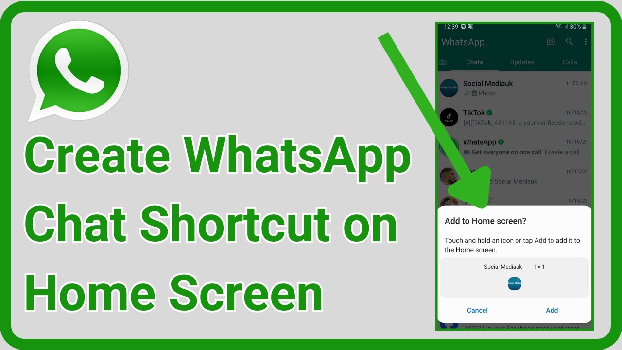 How To Create WhatsApp Chat Shortcut On Home Screen YouTube