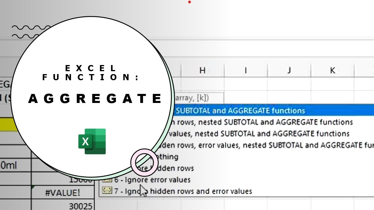 Excel Function: Aggregate | Dhai Odette Vlogs - YouTube