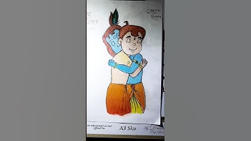 Chhota bheem aur krishna drawing|| Krishna&Chhota bheem|| #ytshorts #chhotabheem #krishna #cartoon