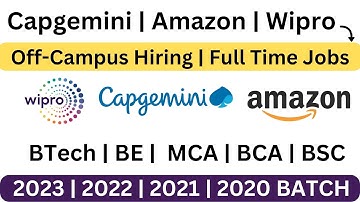 Capgemini |Wipro | Amazon Off-Campus Hiring| 2023 2022 2021 2020 BATCH No % Criteria Direct Referral