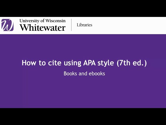 Comment citer un livre Kindle - APA