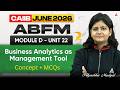 CAIIB June 2026 | CAIIB ABFM | Module D UNIT 22 Business Analytics as Management Tool | Suprabha Mam