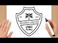 كيف ترسم شعار نادي الأهلي السعودي خطوة بخطوة رسم سهل How To Draw The Al Ahly Saudi Club Logo 