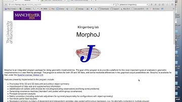 MorphoJ Tutorial 1- 4ED3 (Evolutionary Developmental Biology)