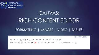 Canvas   Rich Content Editor