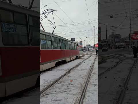 Трамвай 71-605 (КТМ-5М3) 1239, 11 маршрут. Город Саратов